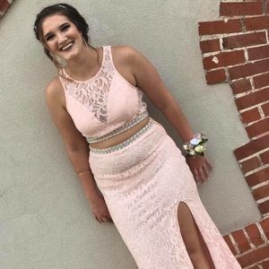 Two piece prom dress